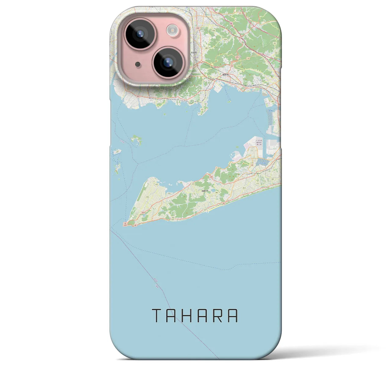 【田原(愛知県)】地図柄iPhoneケース(バックカバータイプ)