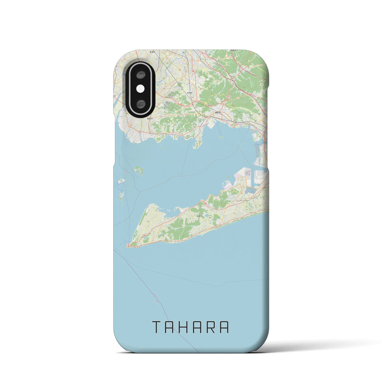 【田原(愛知県)】地図柄iPhoneケース(バックカバータイプ)
