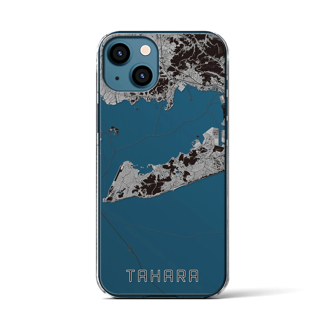 【田原(愛知県)】地図柄iPhoneケース(クリアタイプ)