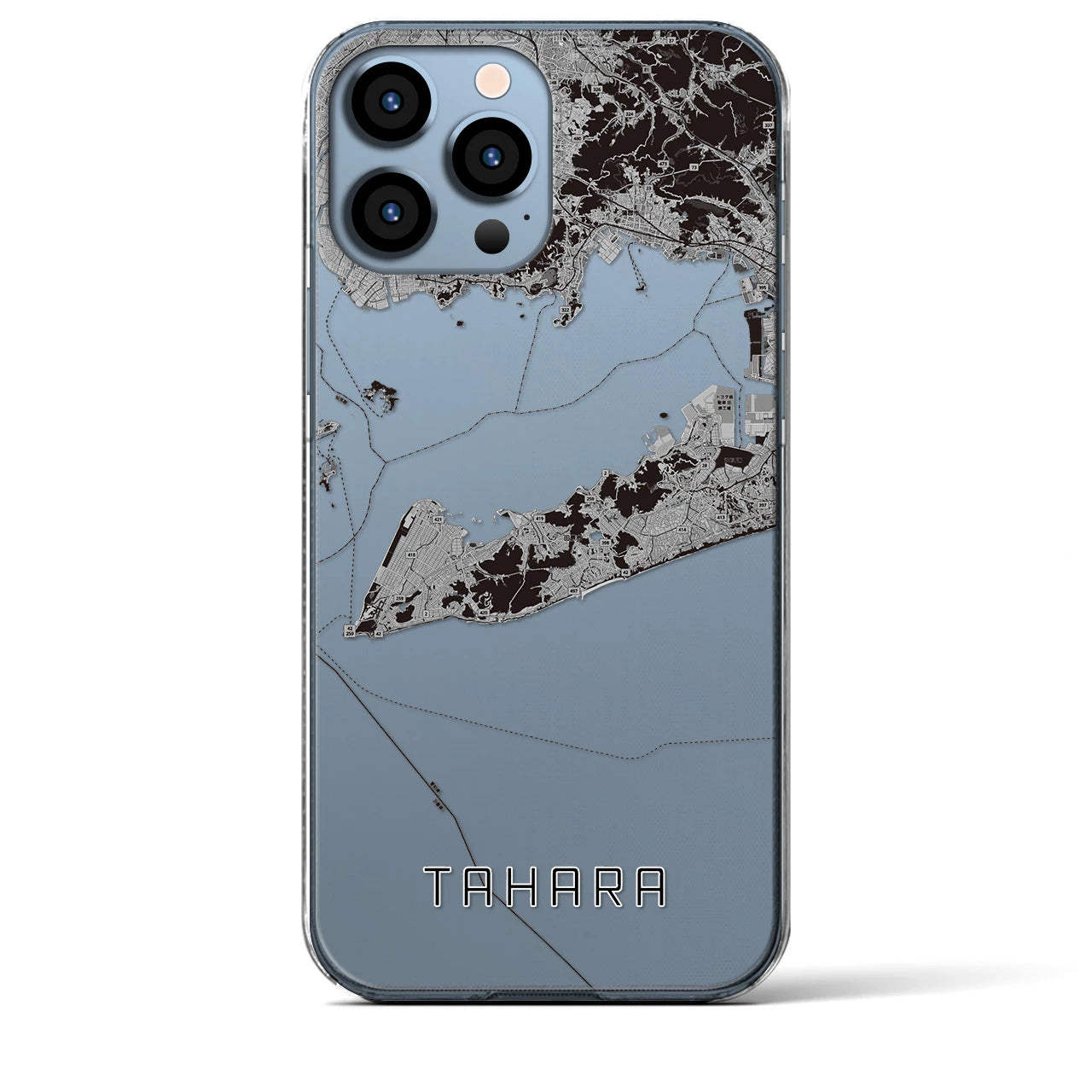 【田原(愛知県)】地図柄iPhoneケース(クリアタイプ)