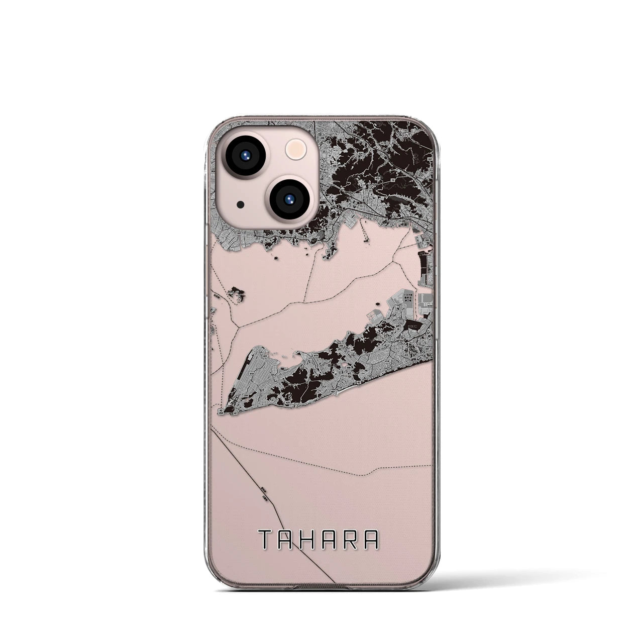 【田原(愛知県)】地図柄iPhoneケース(クリアタイプ)