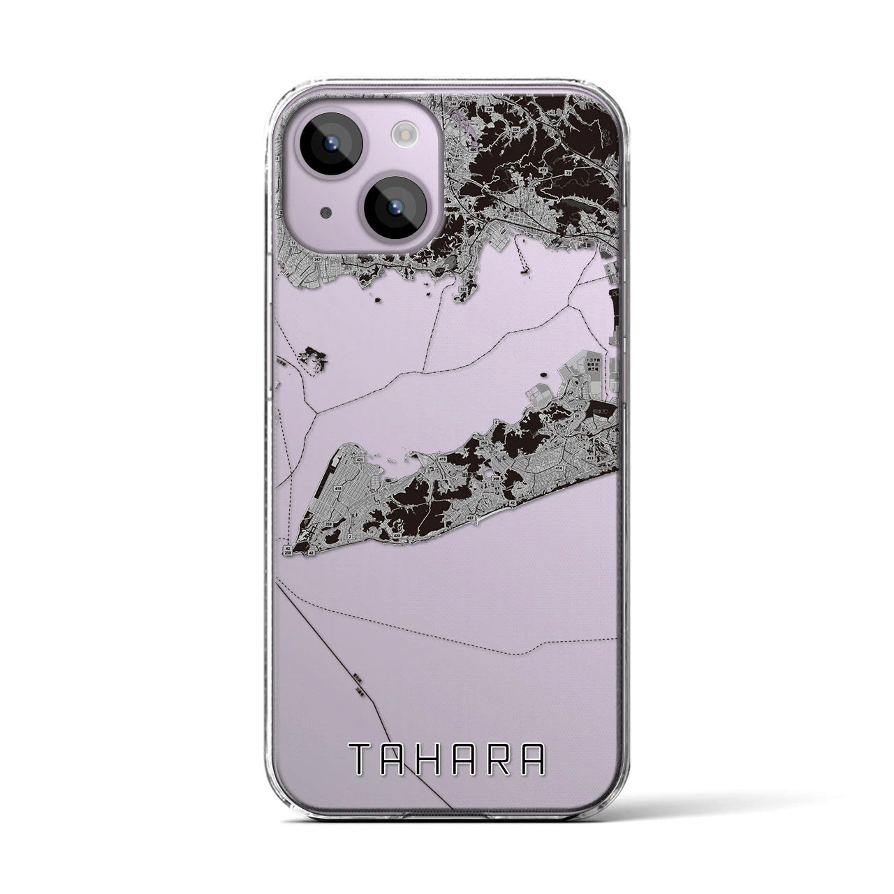 【田原(愛知県)】地図柄iPhoneケース(クリアタイプ)