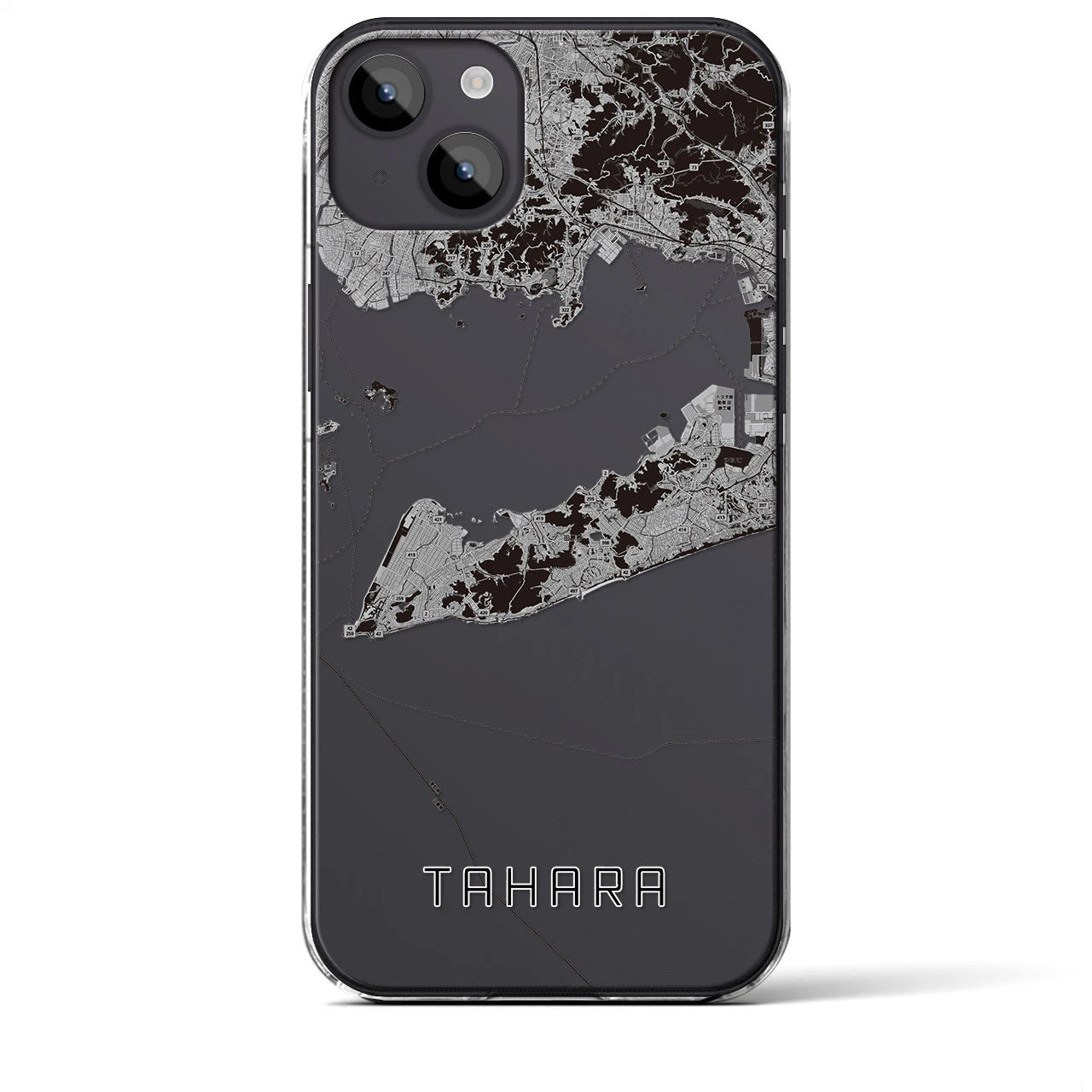 【田原(愛知県)】地図柄iPhoneケース(クリアタイプ)