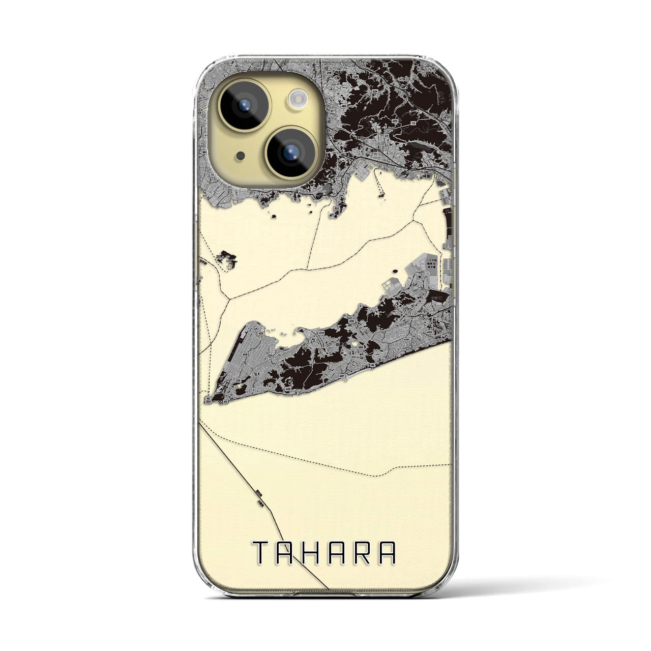 【田原(愛知県)】地図柄iPhoneケース(クリアタイプ)