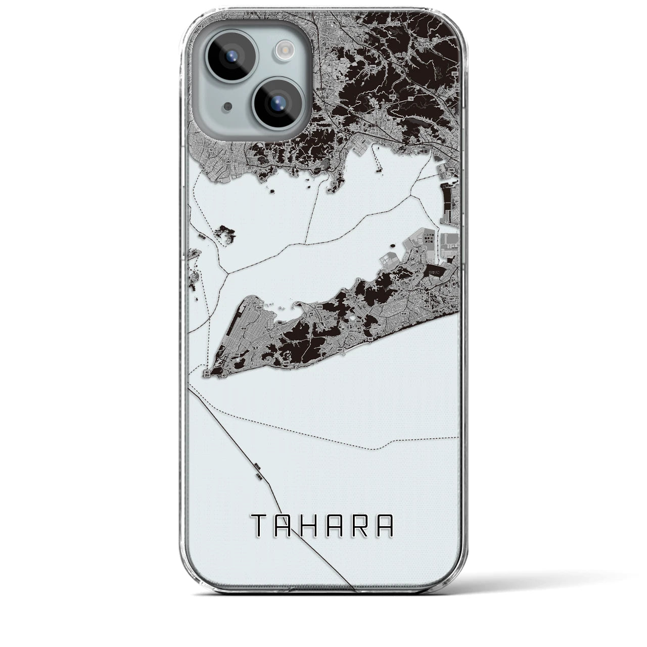 【田原(愛知県)】地図柄iPhoneケース(クリアタイプ)