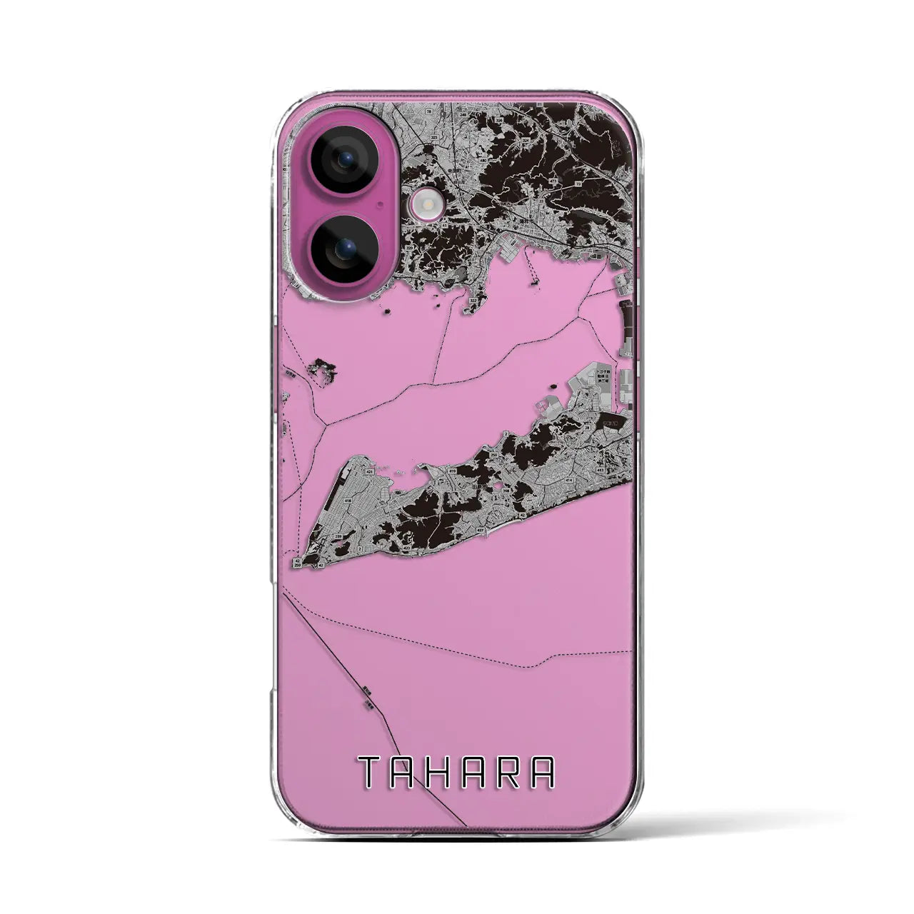 【田原(愛知県)】地図柄iPhoneケース(クリアタイプ)