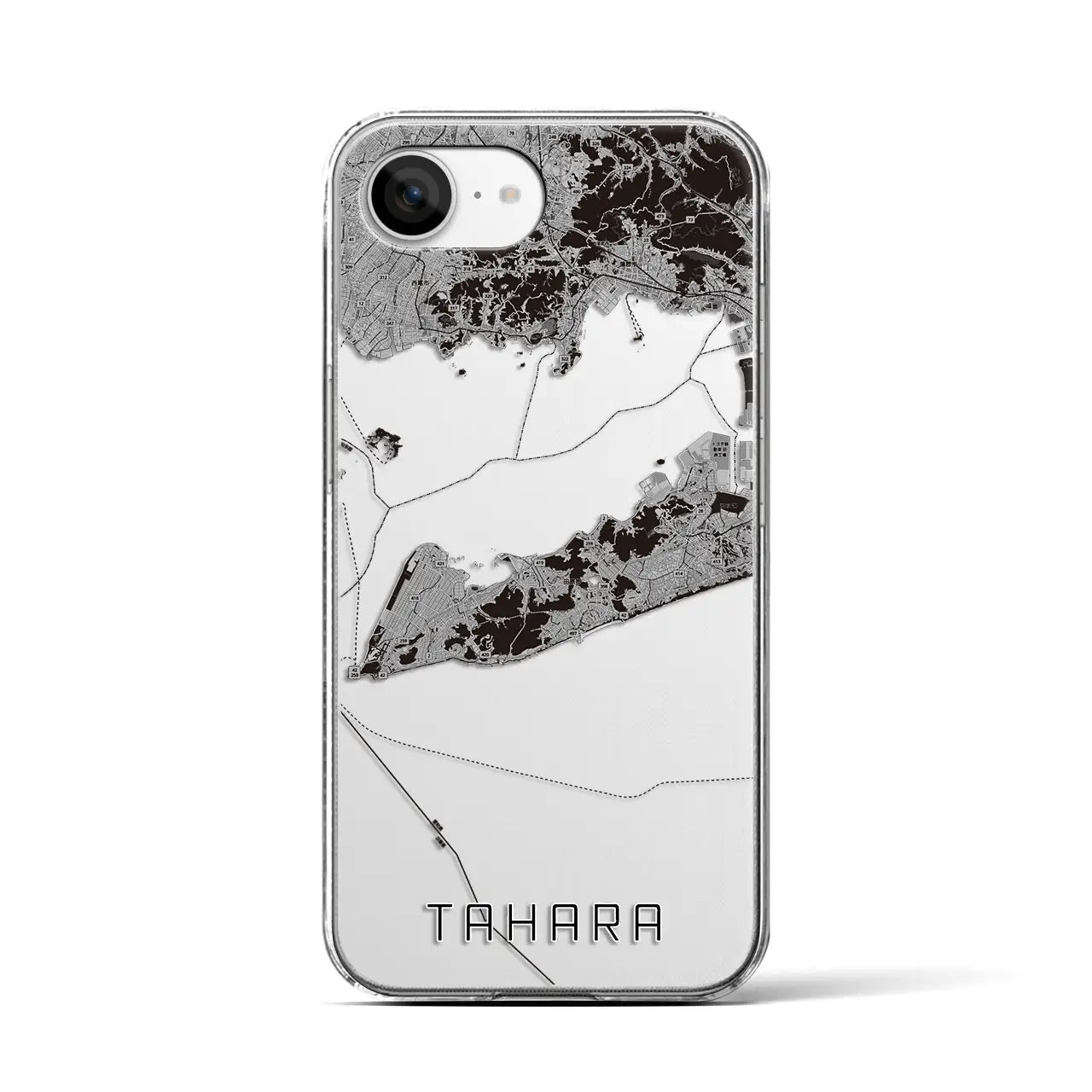 【田原(愛知県)】地図柄iPhoneケース(クリアタイプ)