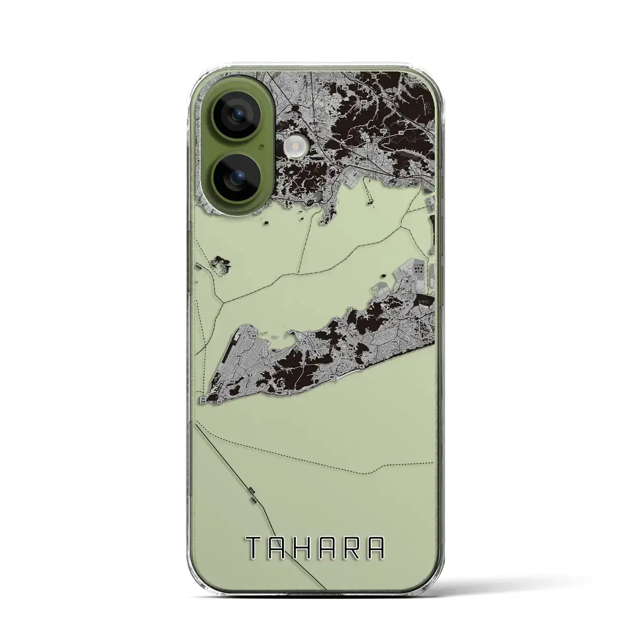 【田原(愛知県)】地図柄iPhoneケース(クリアタイプ)