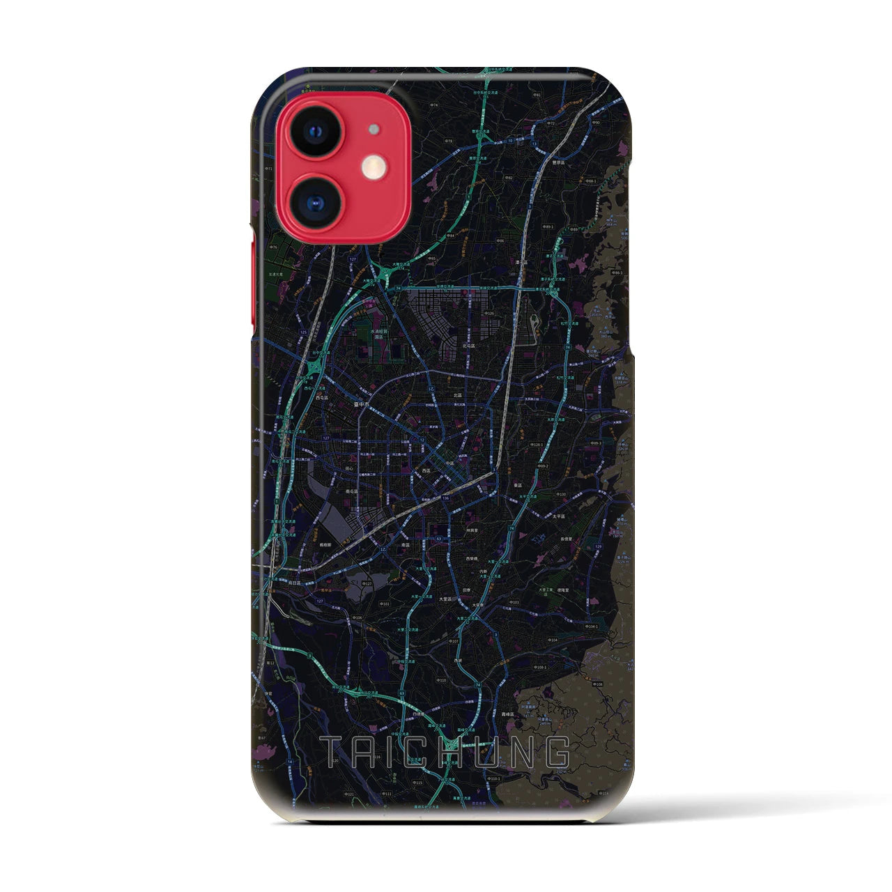 【台中(台湾)】地図柄iPhoneケース(バックカバータイプ)