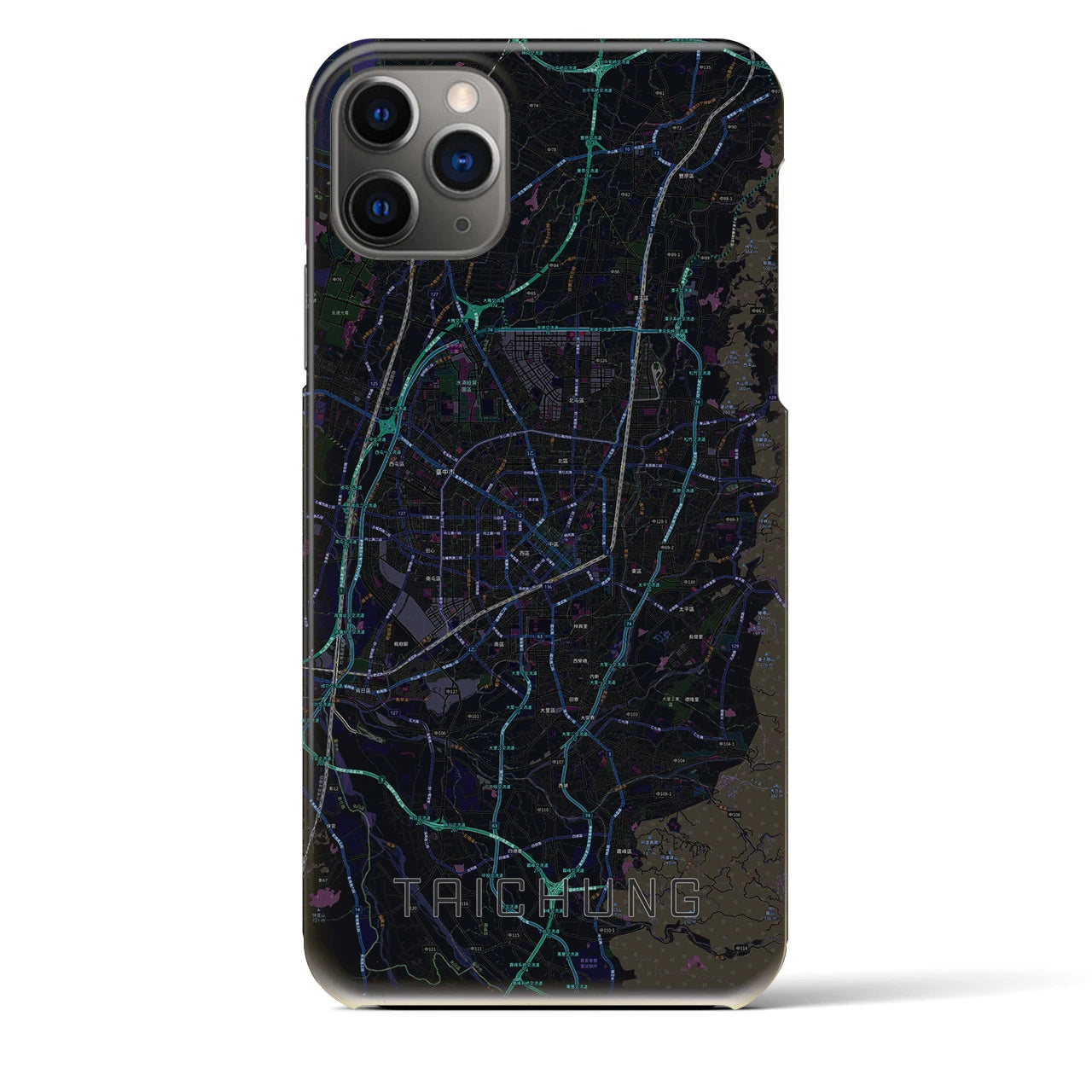 【台中(台湾)】地図柄iPhoneケース(バックカバータイプ)