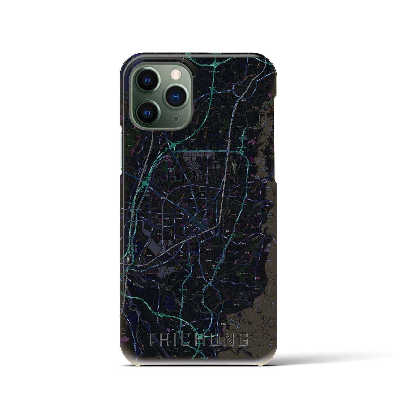 【台中(台湾)】地図柄iPhoneケース(バックカバータイプ)