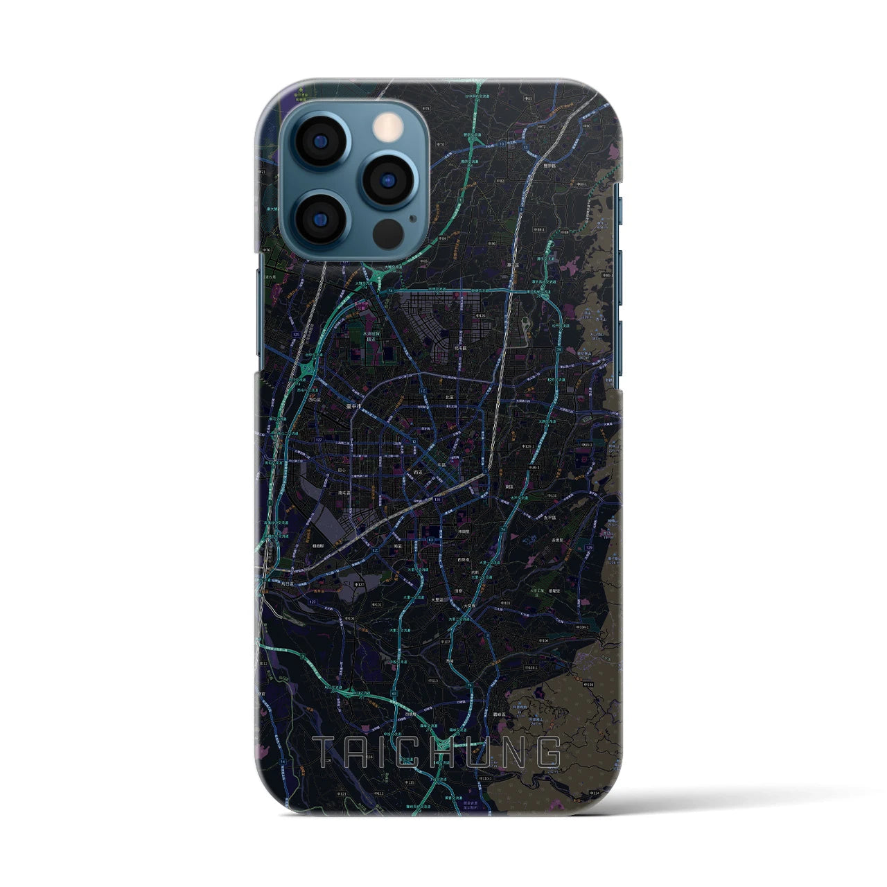 【台中(台湾)】地図柄iPhoneケース(バックカバータイプ)