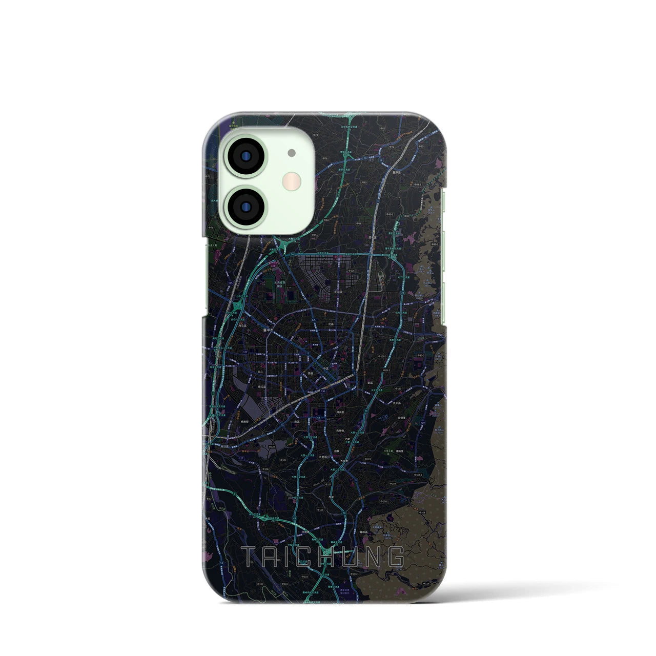 【台中(台湾)】地図柄iPhoneケース(バックカバータイプ)
