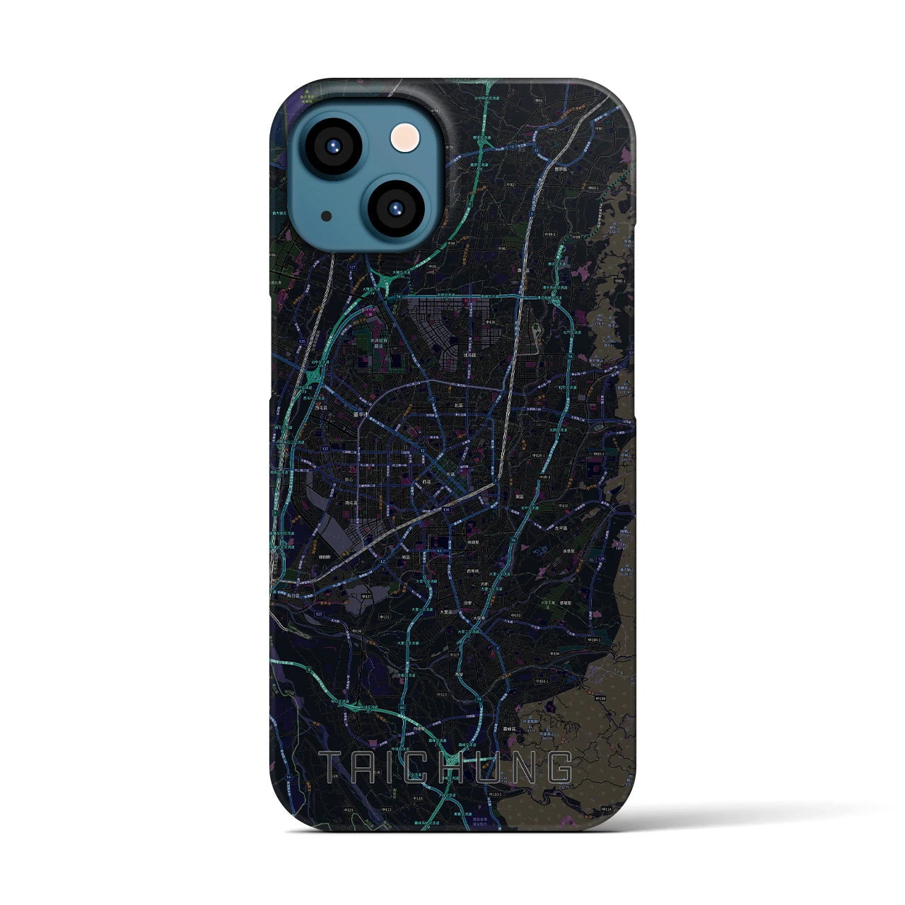 【台中(台湾)】地図柄iPhoneケース(バックカバータイプ)