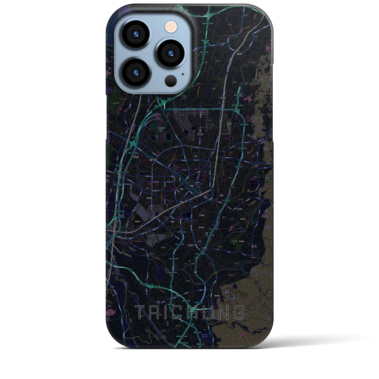 【台中(台湾)】地図柄iPhoneケース(バックカバータイプ)