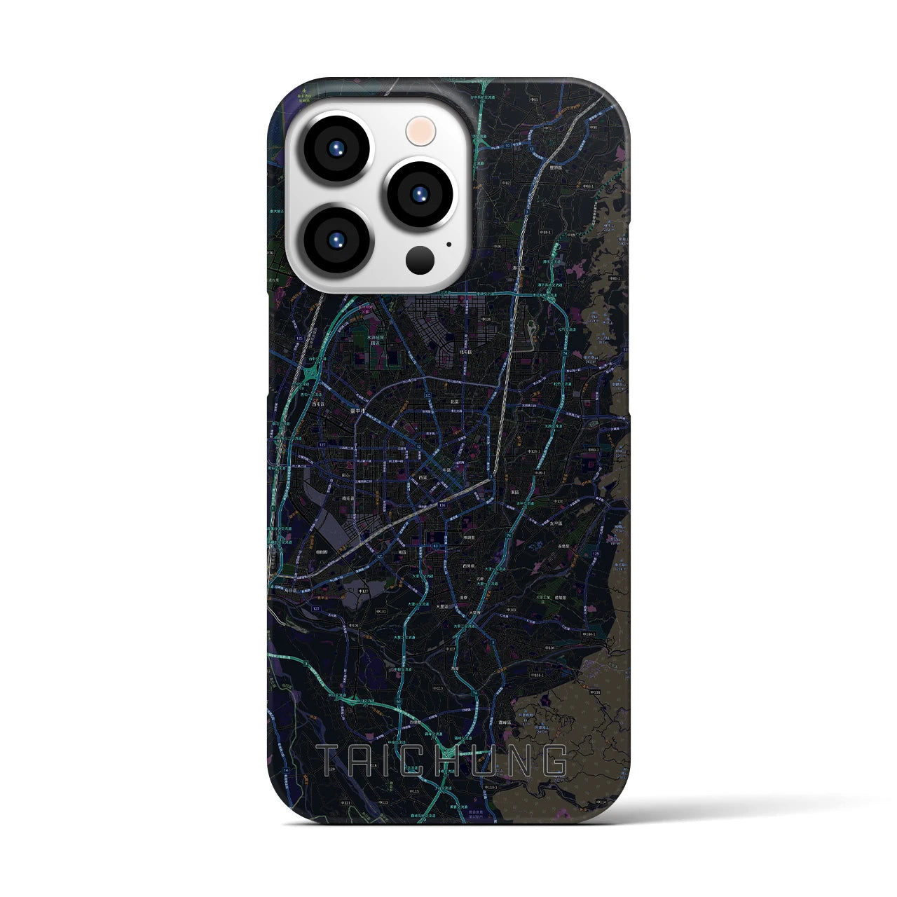 【台中(台湾)】地図柄iPhoneケース(バックカバータイプ)