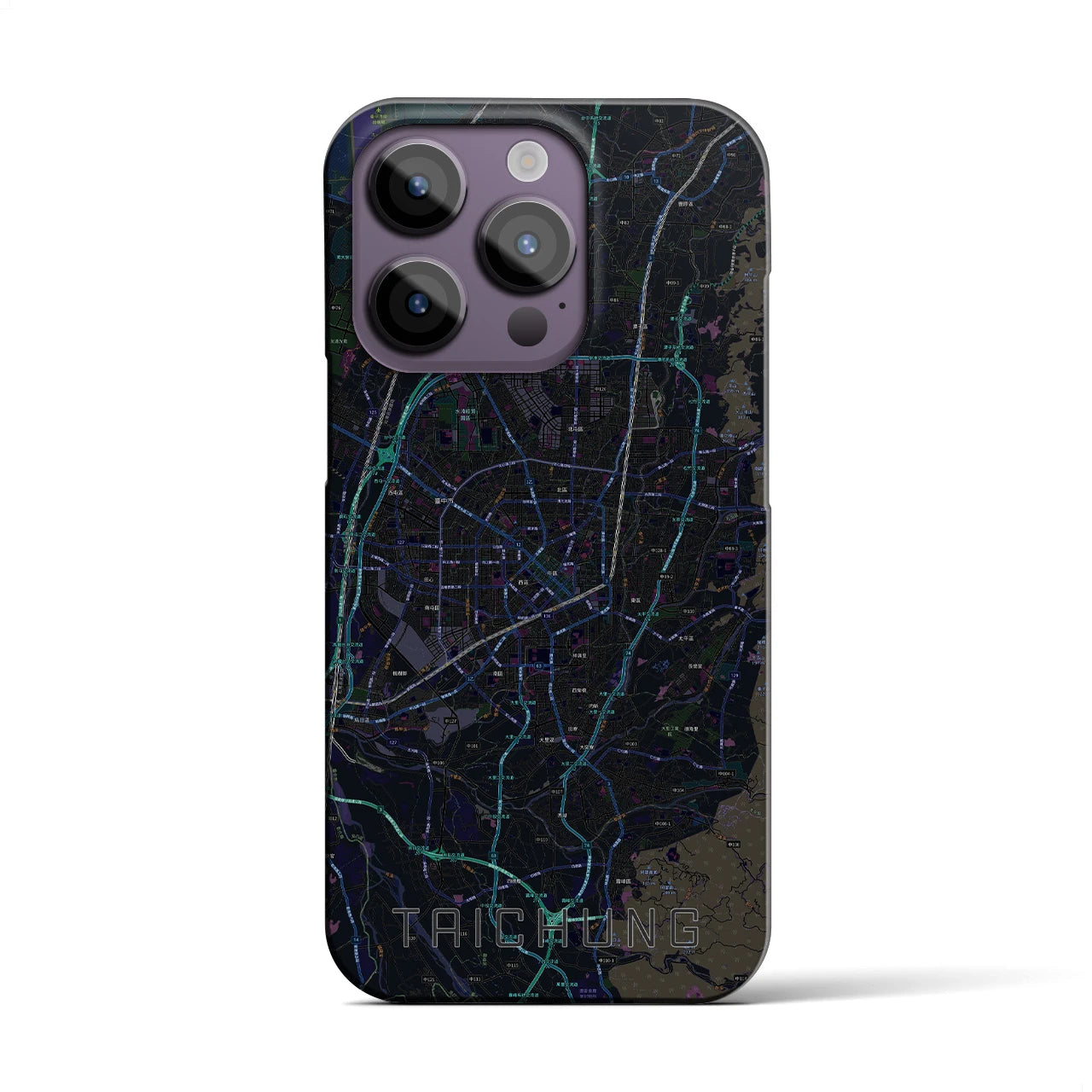 【台中(台湾)】地図柄iPhoneケース(バックカバータイプ)