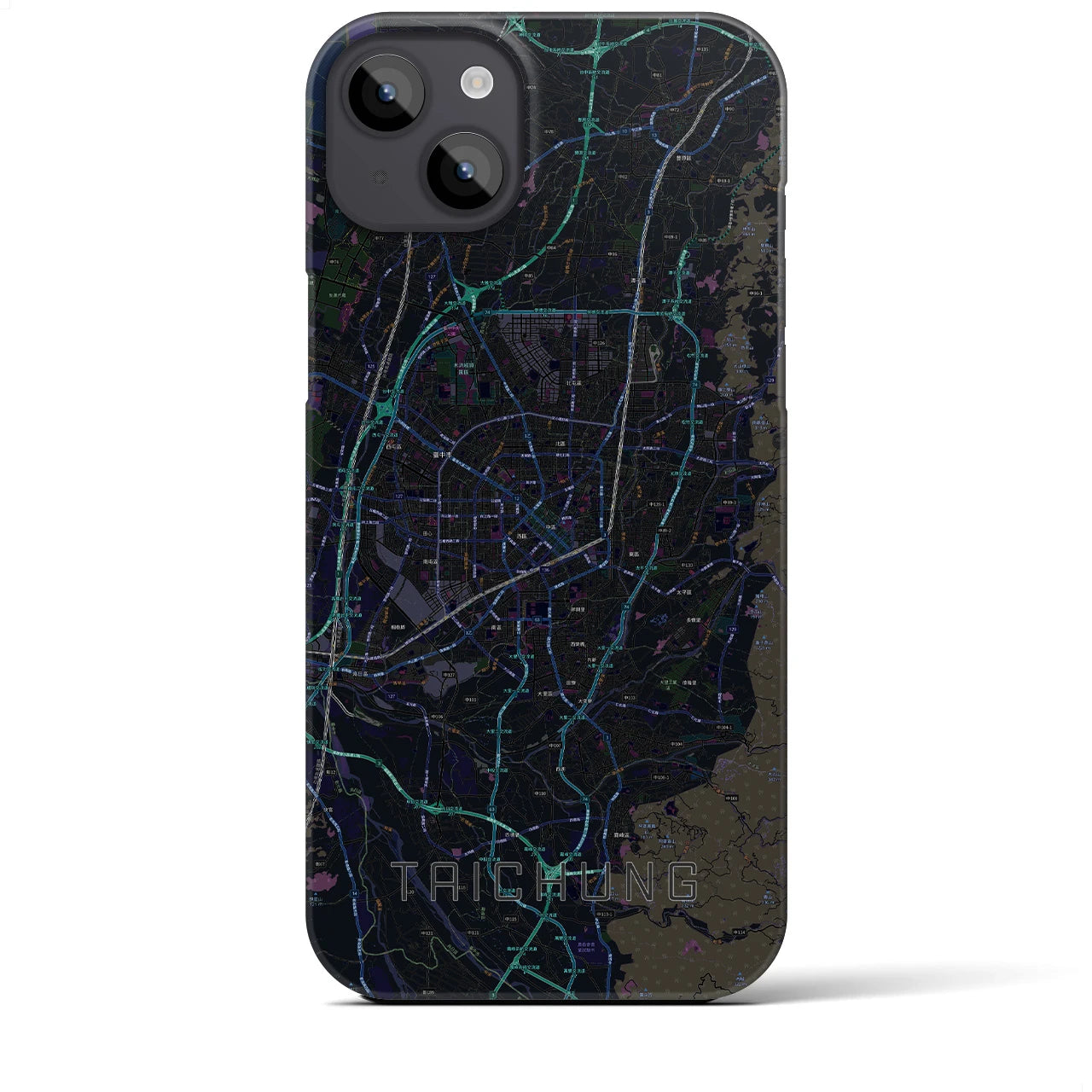 【台中(台湾)】地図柄iPhoneケース(バックカバータイプ)