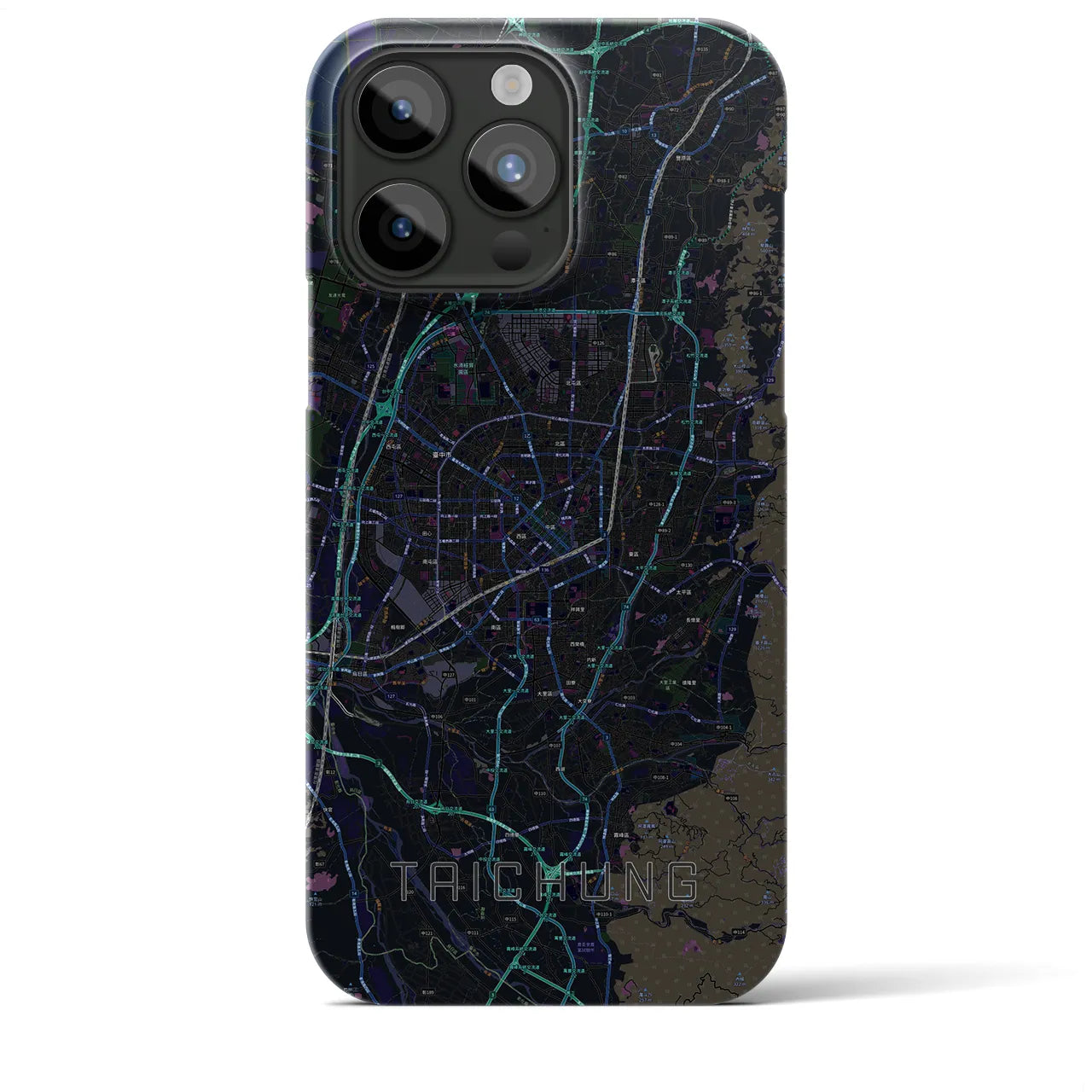 【台中(台湾)】地図柄iPhoneケース(バックカバータイプ)