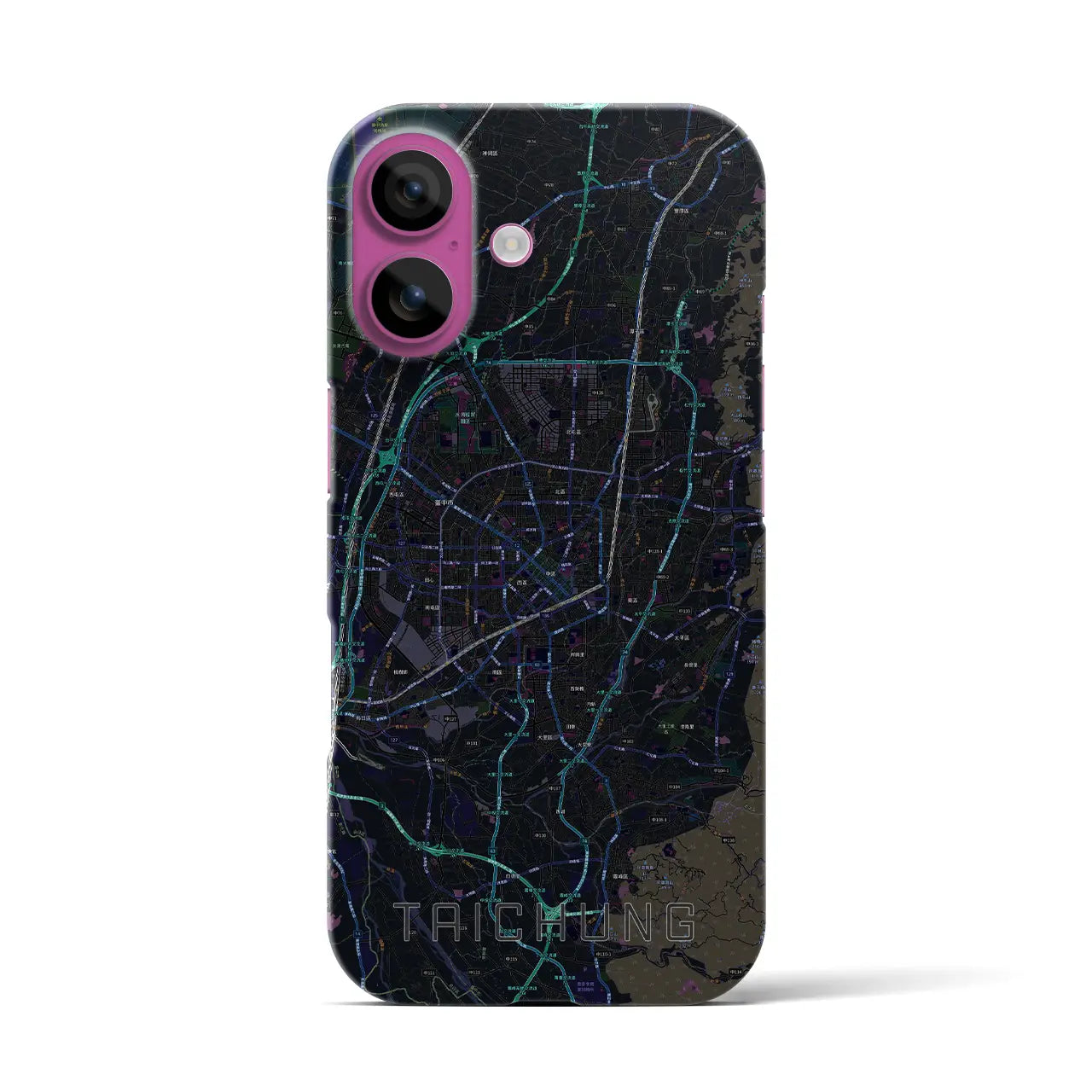 【台中(台湾)】地図柄iPhoneケース(バックカバータイプ)