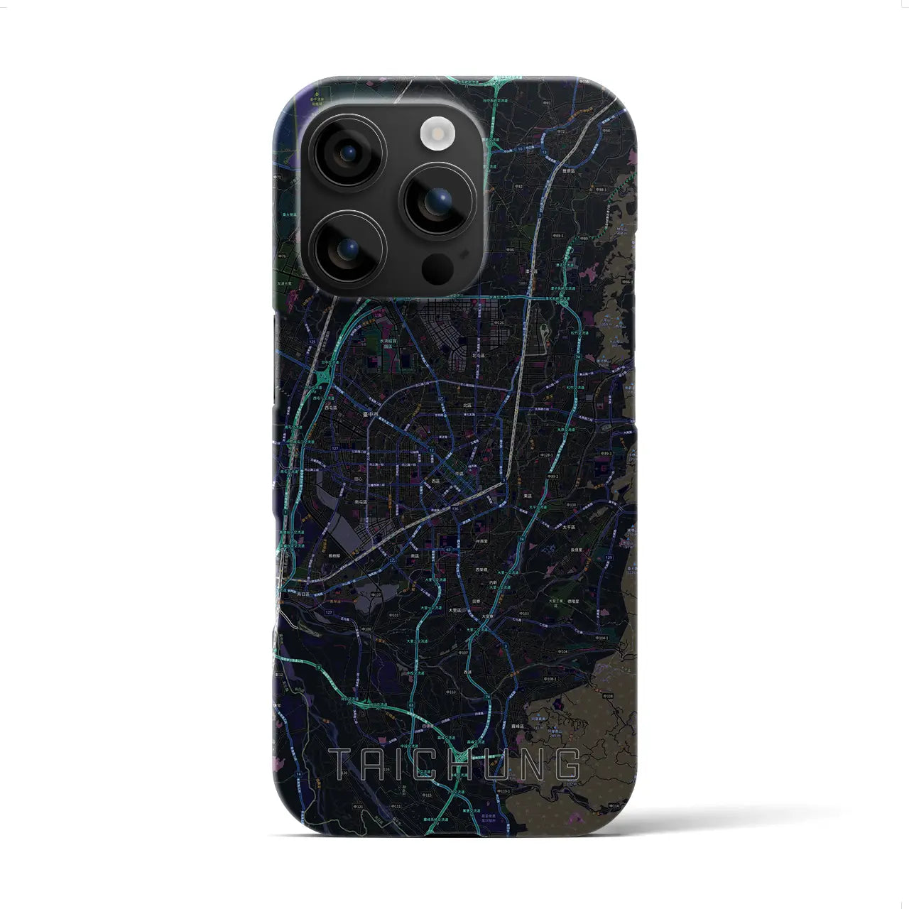 【台中(台湾)】地図柄iPhoneケース(バックカバータイプ)
