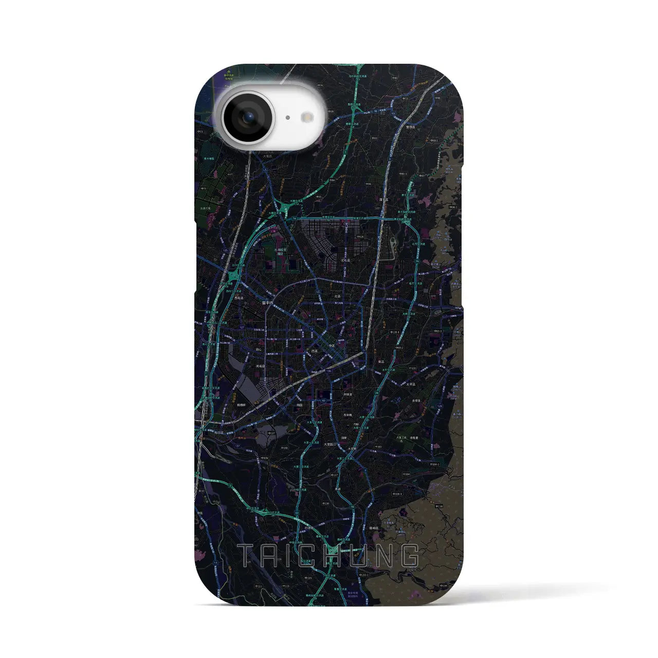 【台中(台湾)】地図柄iPhoneケース(バックカバータイプ)