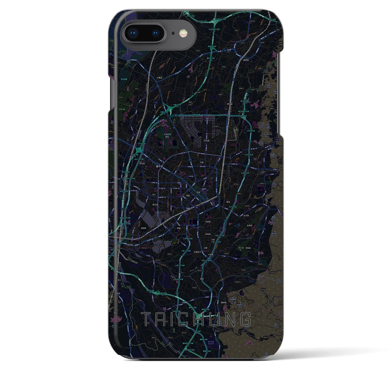 【台中(台湾)】地図柄iPhoneケース(バックカバータイプ)