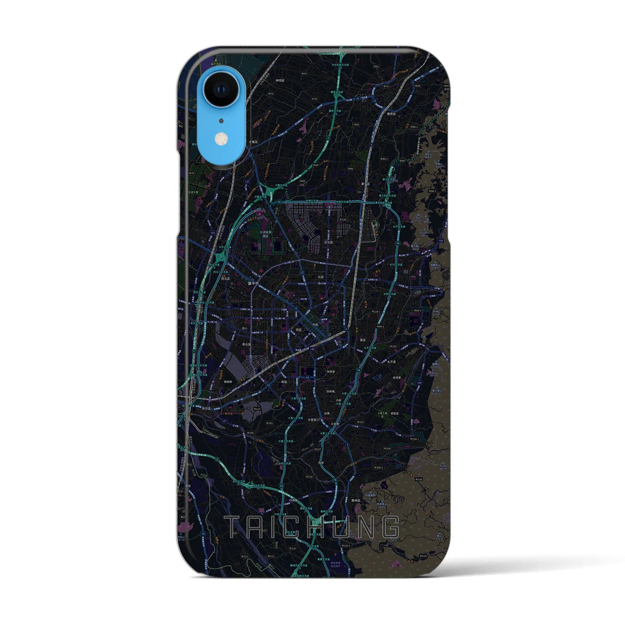 【台中(台湾)】地図柄iPhoneケース(バックカバータイプ)