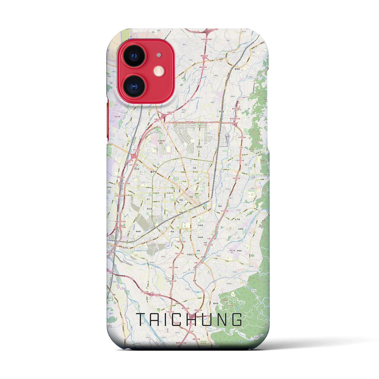 【台中(台湾)】地図柄iPhoneケース(バックカバータイプ)