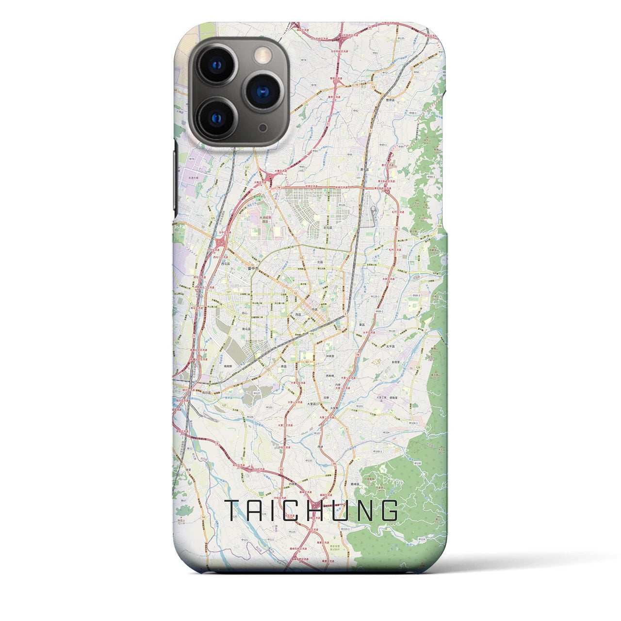 【台中(台湾)】地図柄iPhoneケース(バックカバータイプ)