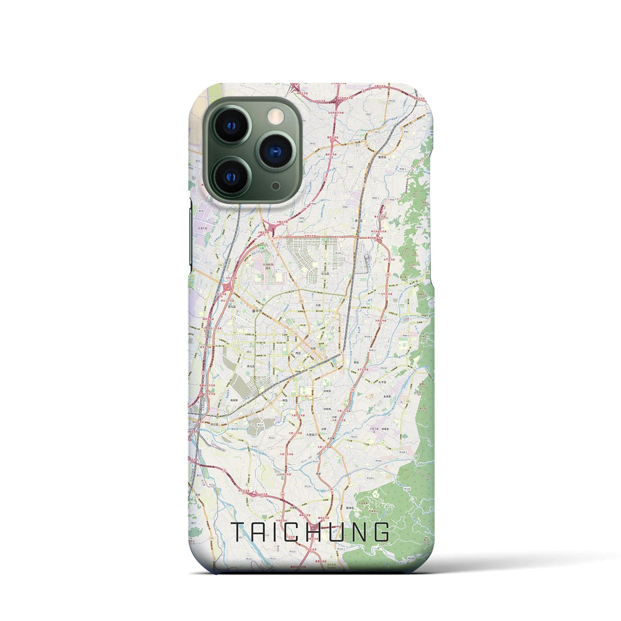【台中(台湾)】地図柄iPhoneケース(バックカバータイプ)