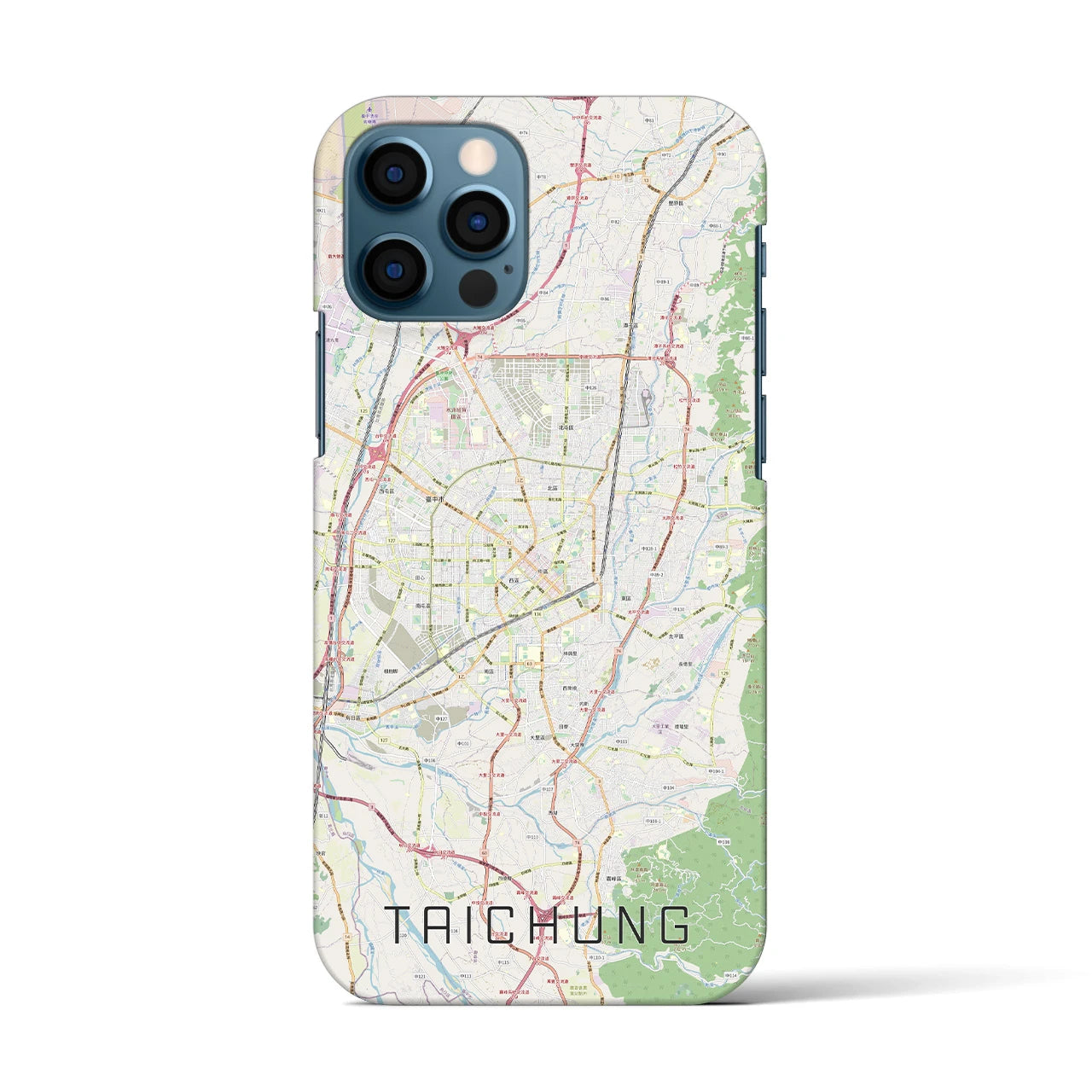 【台中(台湾)】地図柄iPhoneケース(バックカバータイプ)
