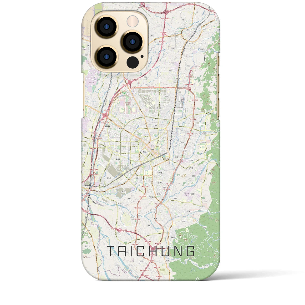 【台中(台湾)】地図柄iPhoneケース(バックカバータイプ)