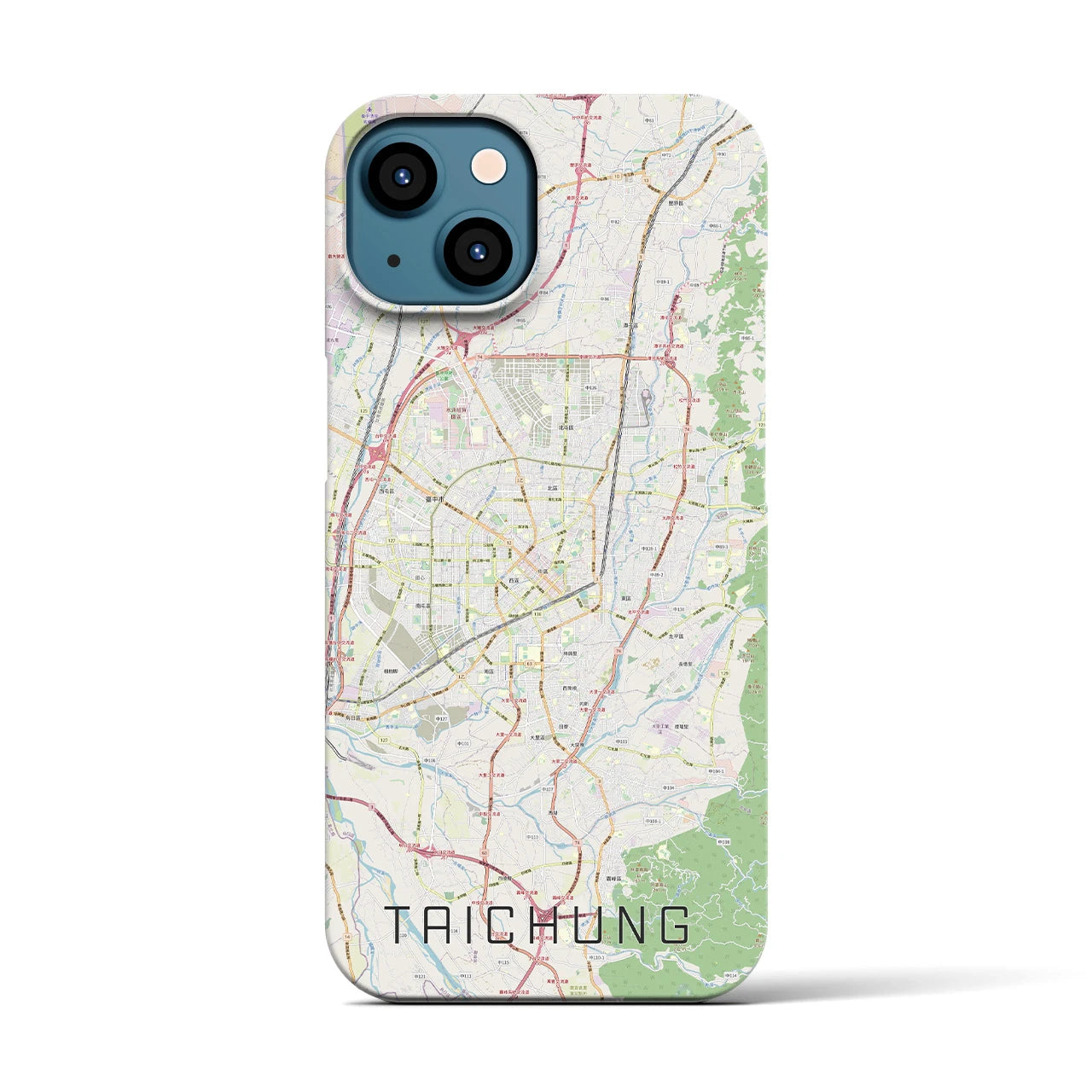【台中(台湾)】地図柄iPhoneケース(バックカバータイプ)