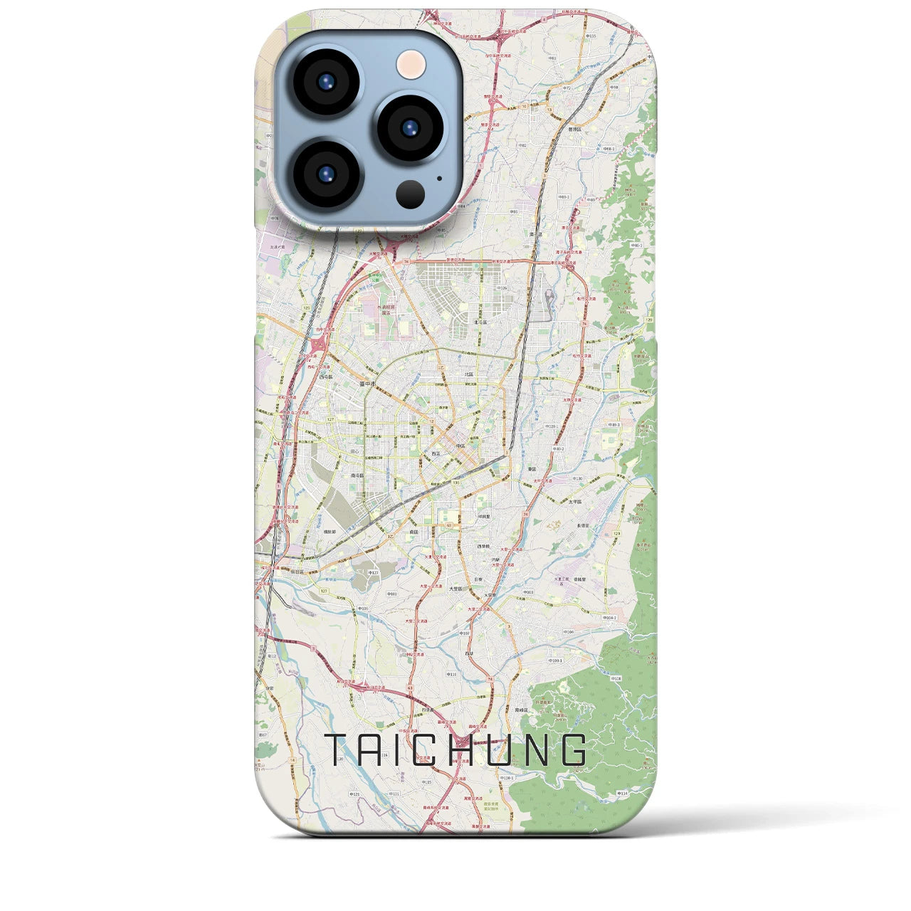 【台中(台湾)】地図柄iPhoneケース(バックカバータイプ)