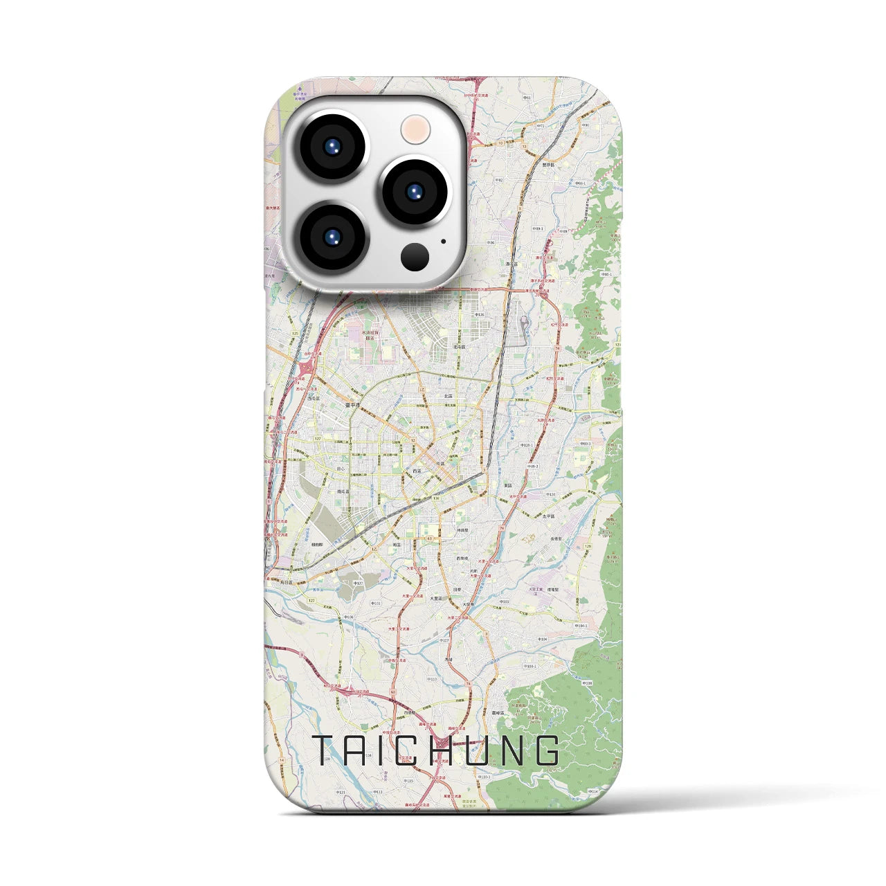 【台中(台湾)】地図柄iPhoneケース(バックカバータイプ)