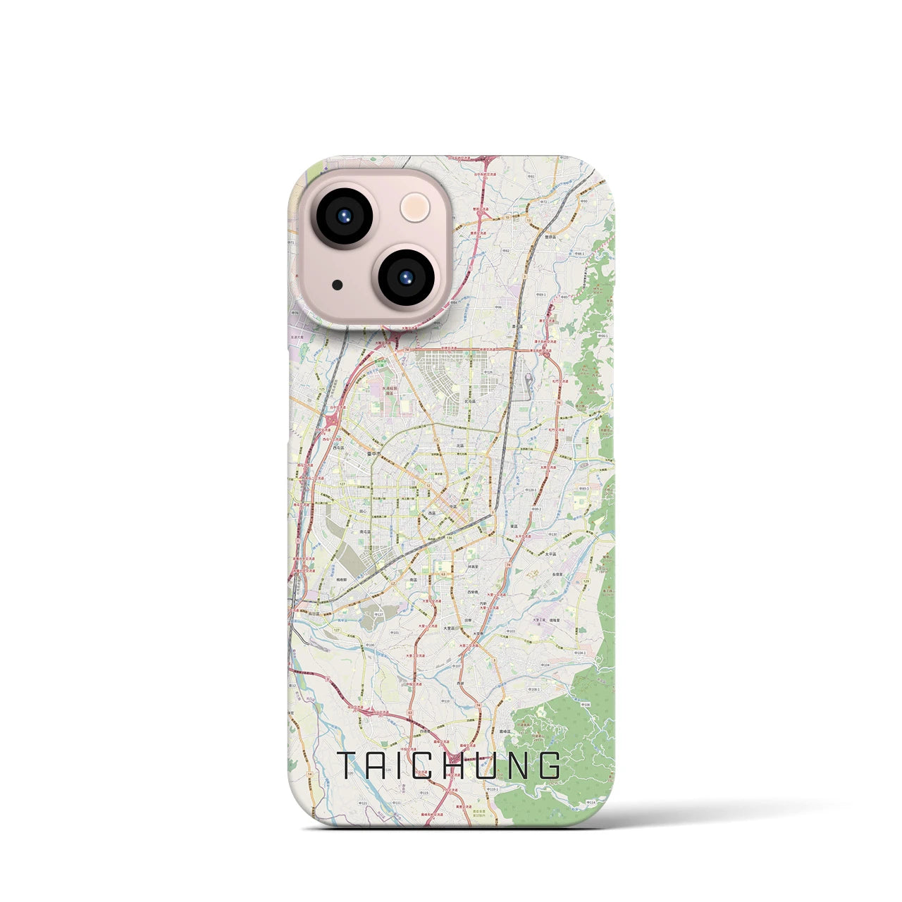 【台中(台湾)】地図柄iPhoneケース(バックカバータイプ)