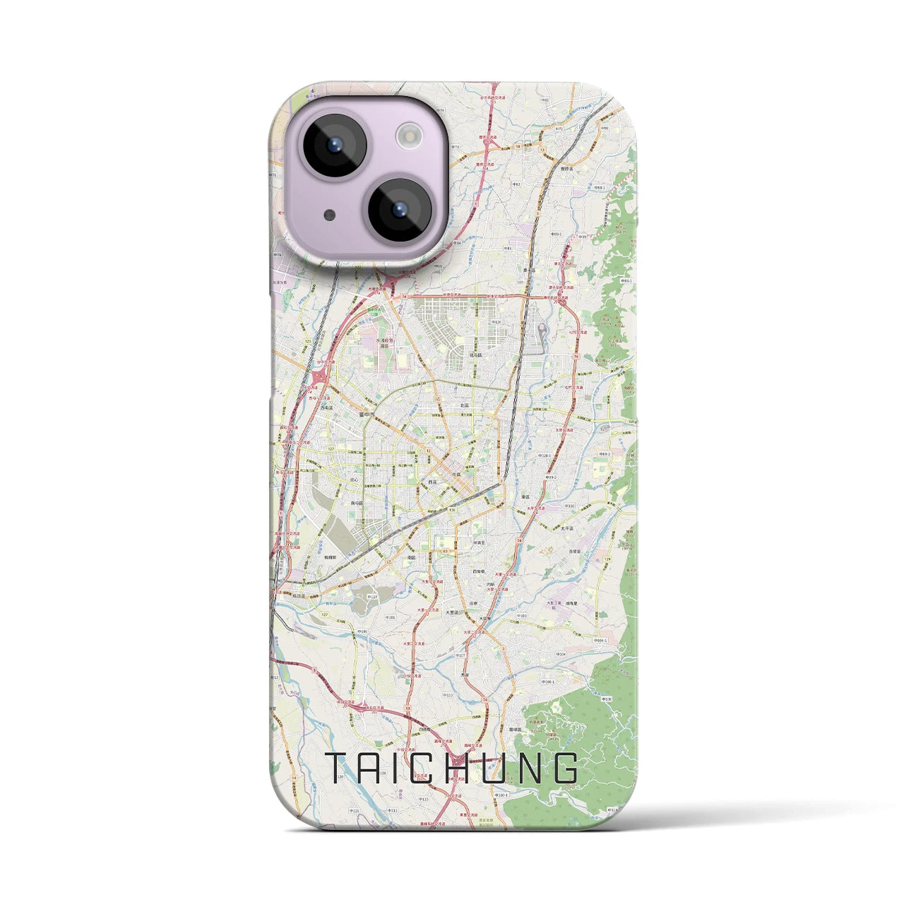 【台中(台湾)】地図柄iPhoneケース(バックカバータイプ)