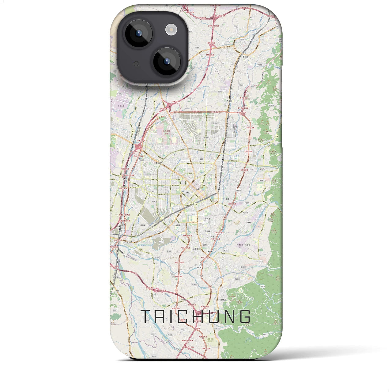 【台中(台湾)】地図柄iPhoneケース(バックカバータイプ)
