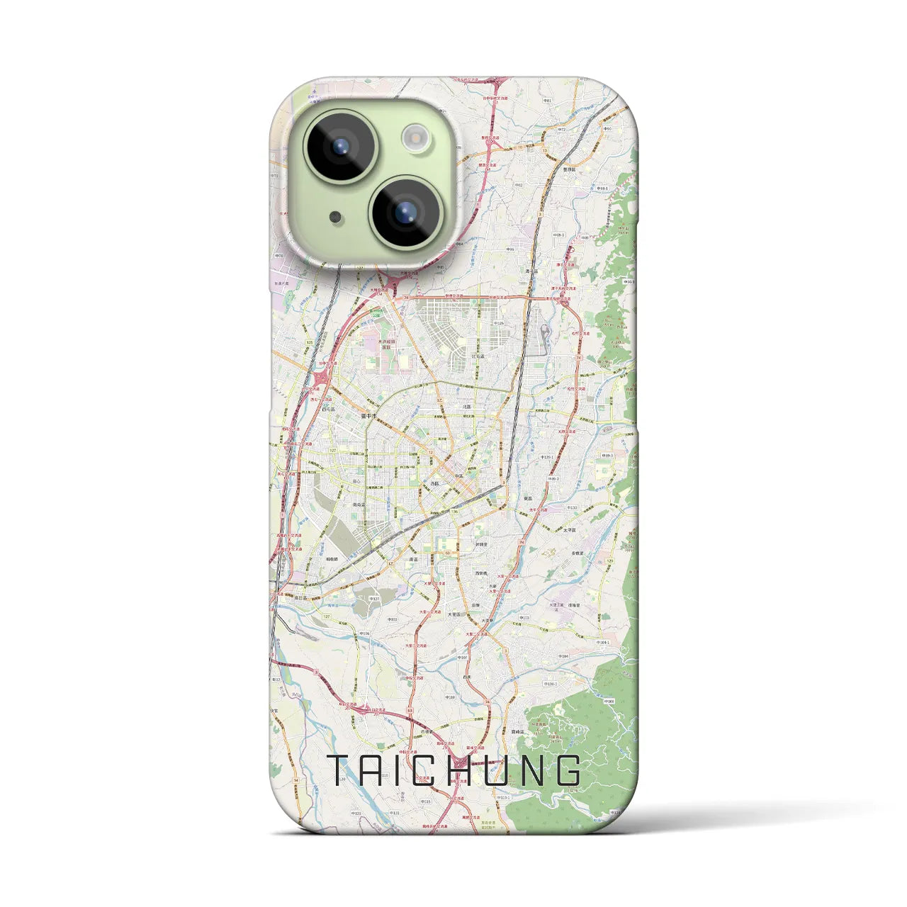 【台中(台湾)】地図柄iPhoneケース(バックカバータイプ)