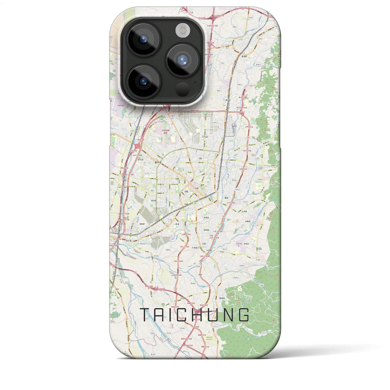 【台中(台湾)】地図柄iPhoneケース(バックカバータイプ)