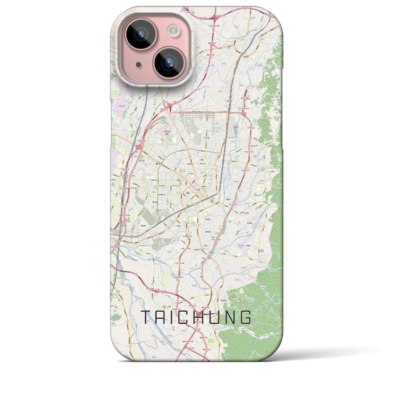 【台中(台湾)】地図柄iPhoneケース(バックカバータイプ)