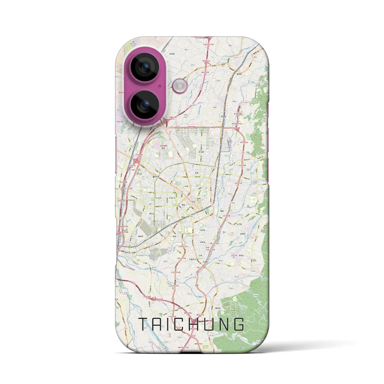 【台中(台湾)】地図柄iPhoneケース(バックカバータイプ)