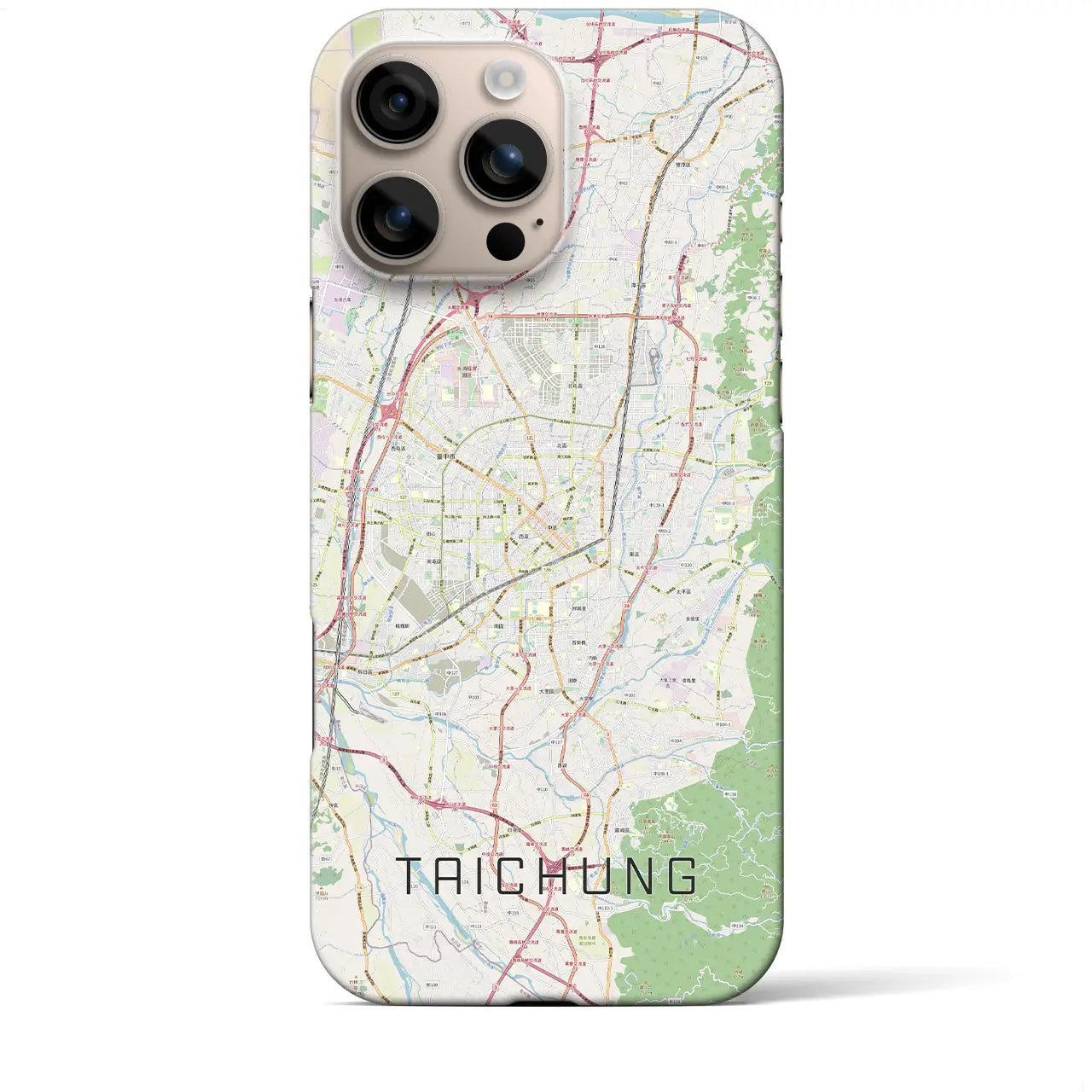【台中(台湾)】地図柄iPhoneケース(バックカバータイプ)