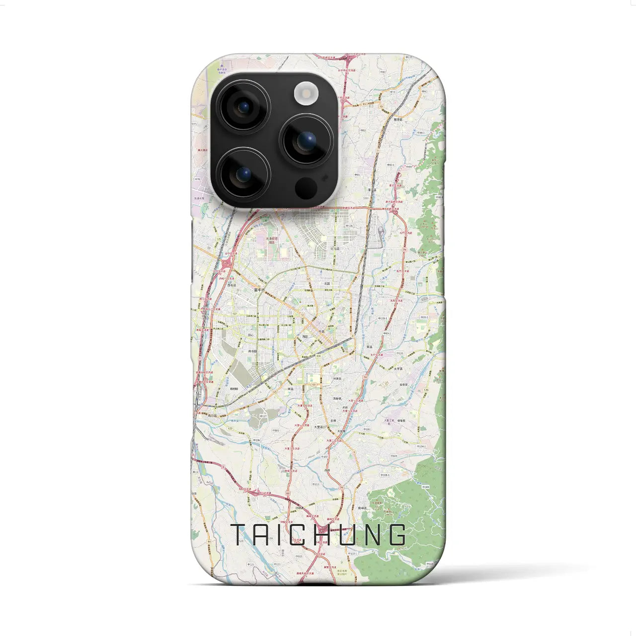 【台中(台湾)】地図柄iPhoneケース(バックカバータイプ)