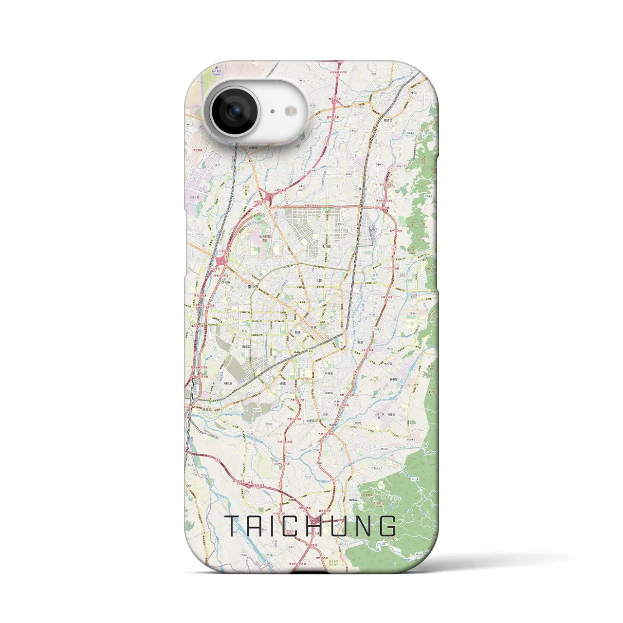 【台中(台湾)】地図柄iPhoneケース(バックカバータイプ)