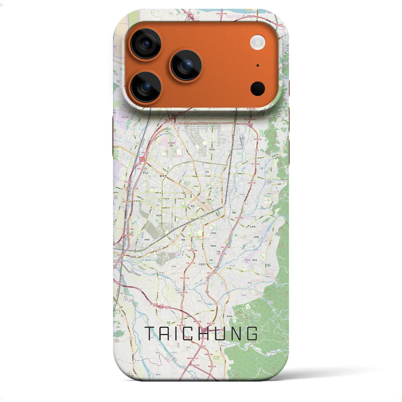 【台中(台湾)】地図柄iPhoneケース(バックカバータイプ)