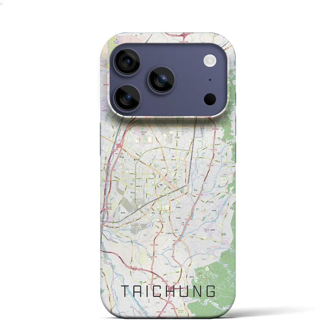 【台中(台湾)】地図柄iPhoneケース(バックカバータイプ)