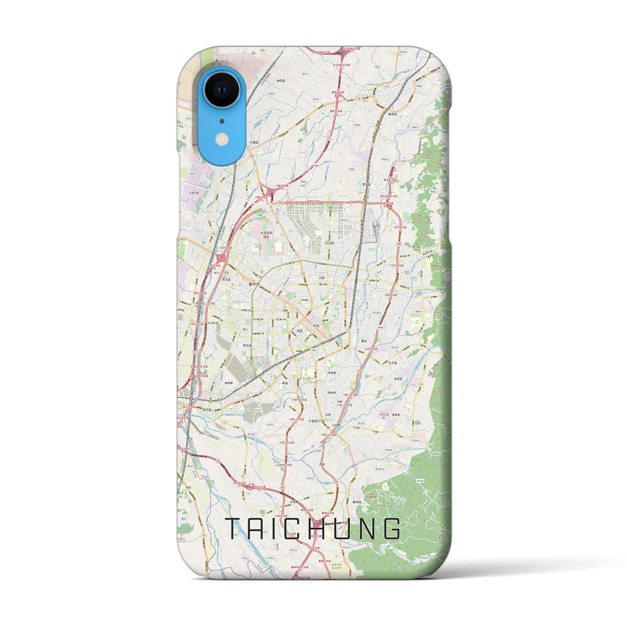 【台中(台湾)】地図柄iPhoneケース(バックカバータイプ)