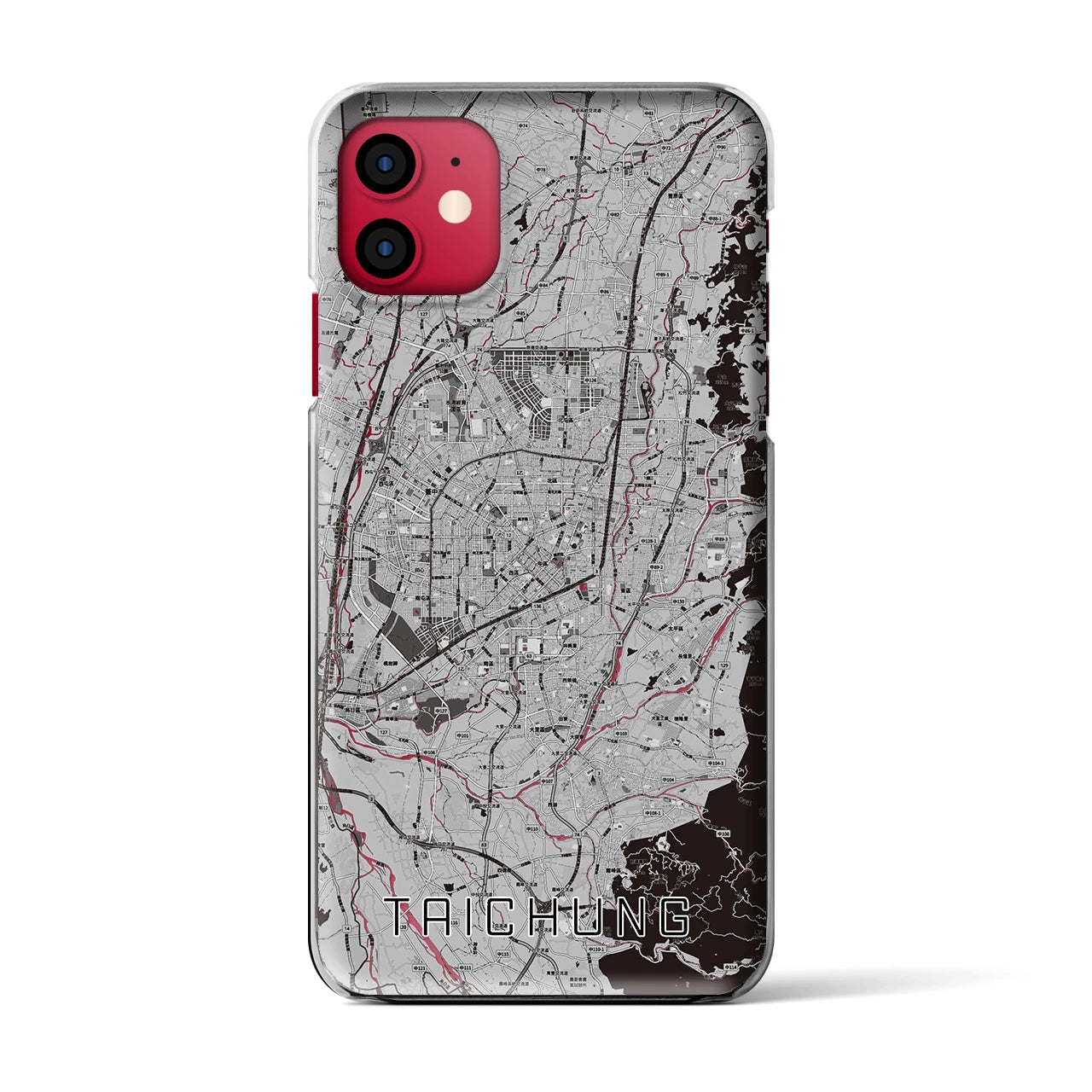 【台中(台湾)】地図柄iPhoneケース(クリアタイプ)